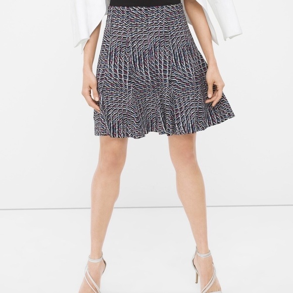 WHBM Skirt Printed Flounce Skirt Style 570178307 - Picture 1 of 6